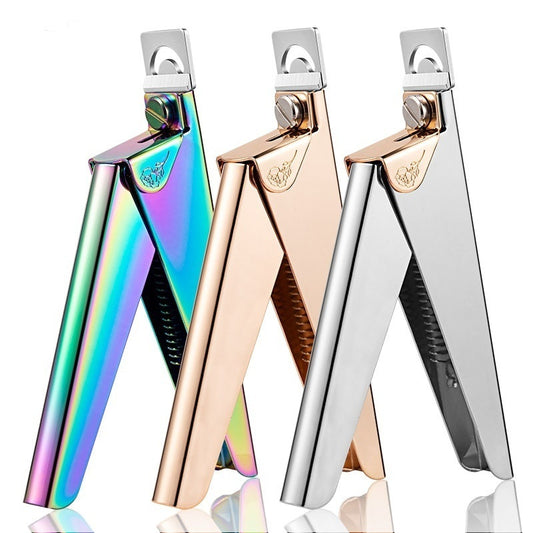 Nail Art Straight Cut Ribbon Titanium French U-shaped Scissors