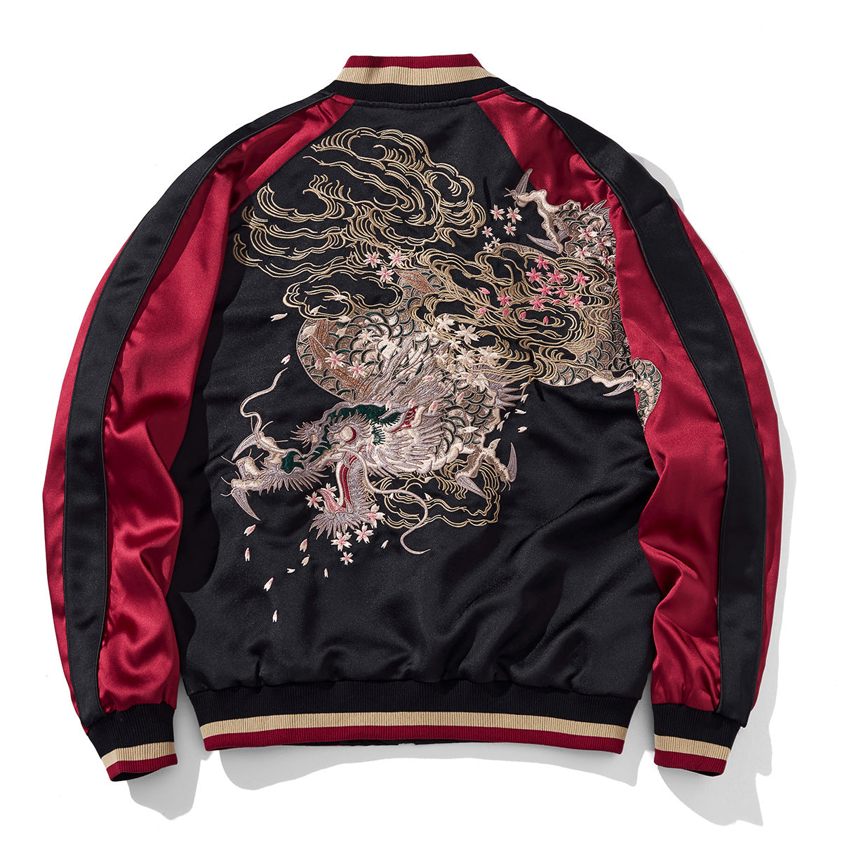 Mens Loose Fit Polyester Embroidered Chinese Style Jacket