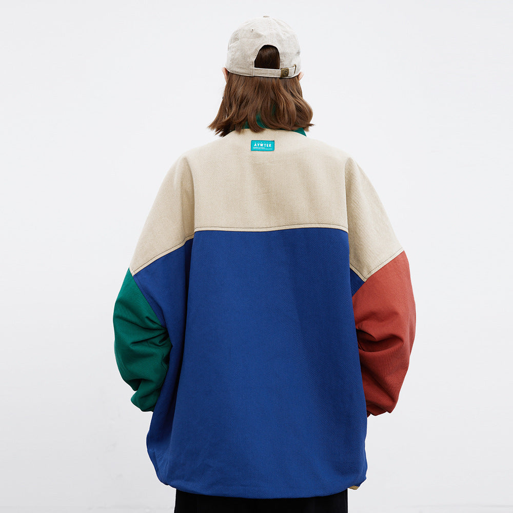 Men's Casual Irregular Multi-color Coat