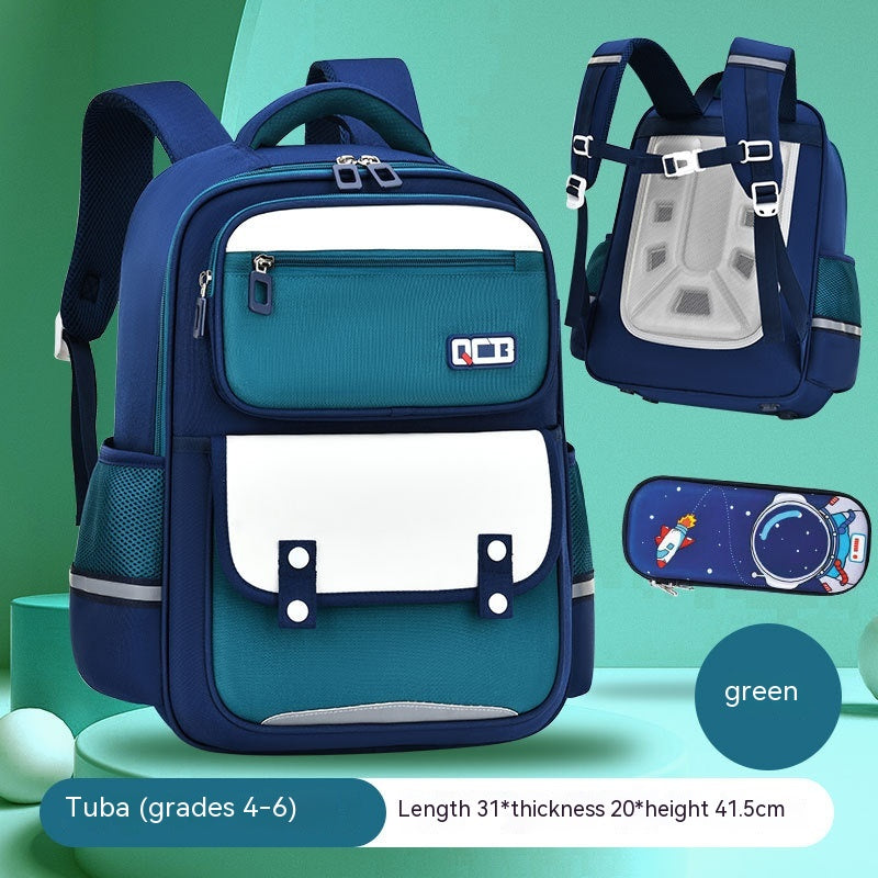 Primary School Student Schoolbag Lightweight Spine-protective Burden Reduction Large Capacity
