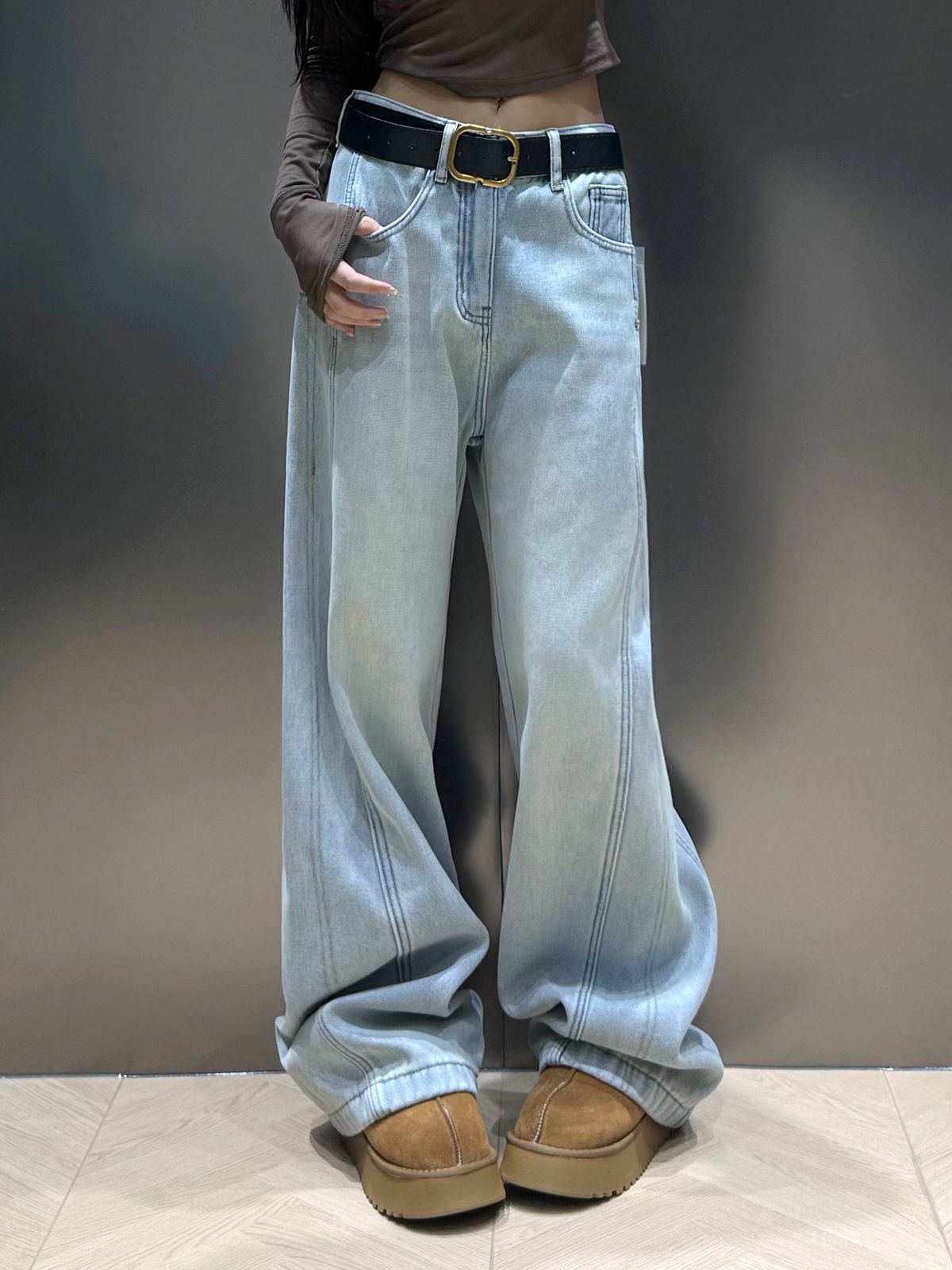 Drooping Slimming Wide Leg Pants Loose-fitting Mopping Pants