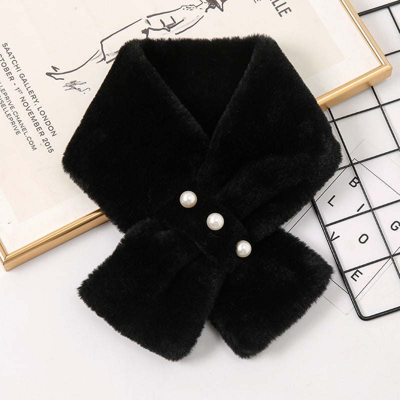 Neck Protection All-match Plush Warm Fur Collar Scarf