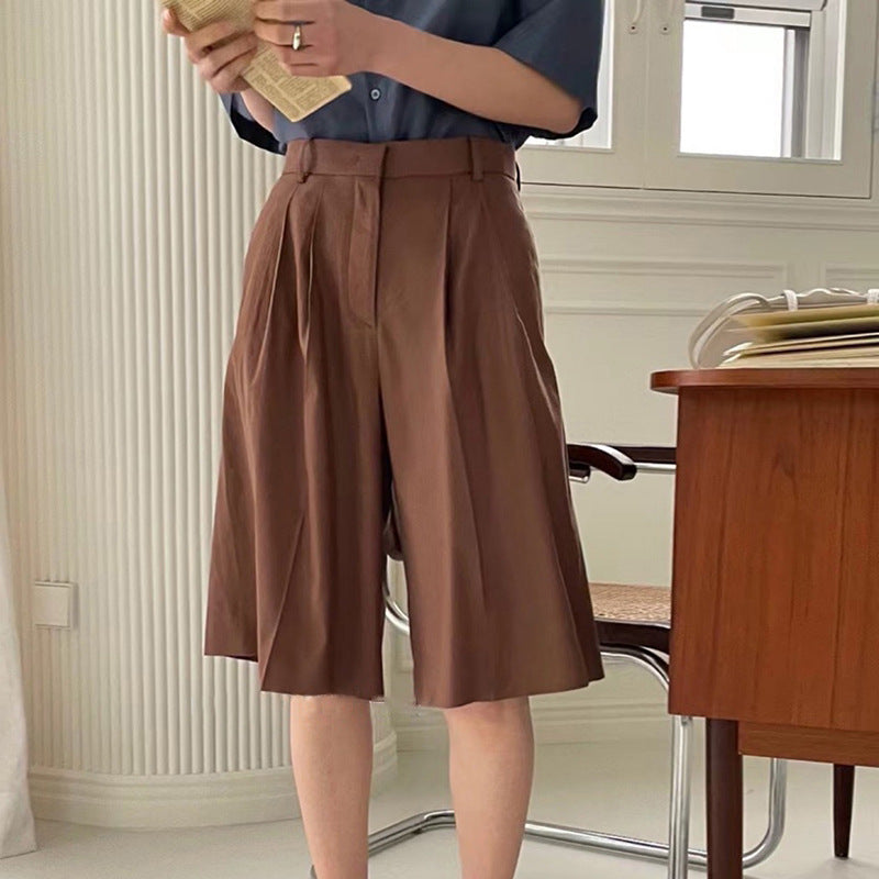Simple Temperament Commuter High Waist Slim Shorts Women's Casual