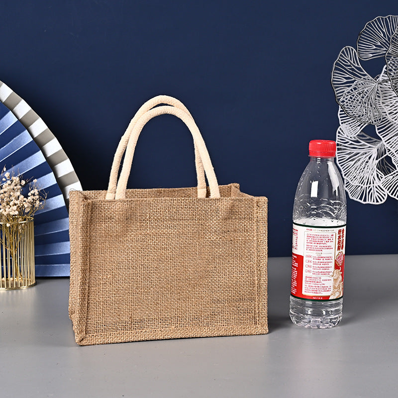 Large Capacity Vintage Tote Shopping Jute Bag