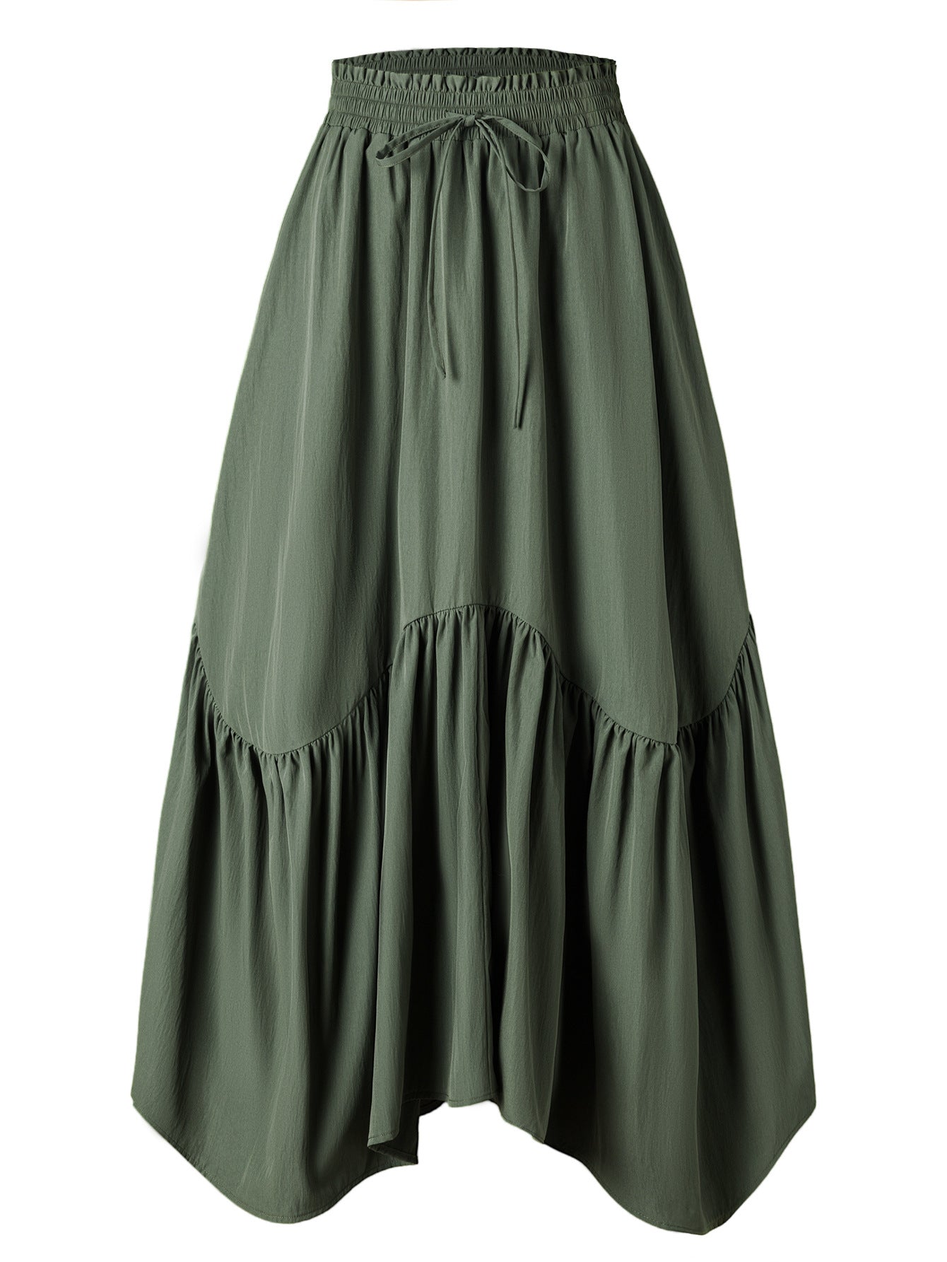 High-waisted Elasticated Maxi Skirt Retro Long Dress