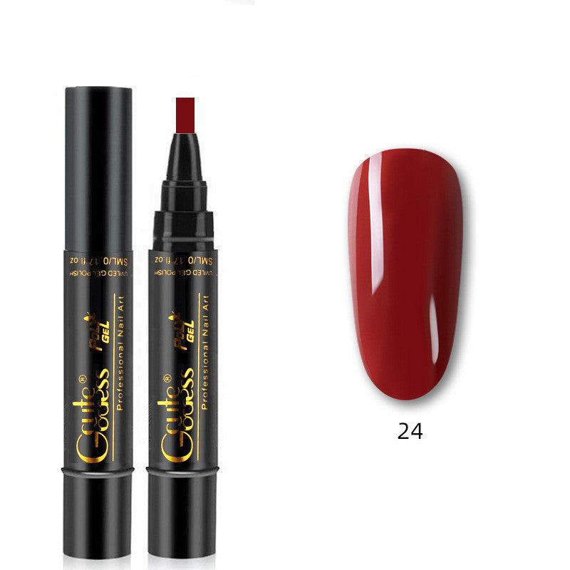 Nail Glue Pen 3 In 1   One-step Glue Phototherapy Plastic Nail Magnet Pen French Water Ripple Cat Eye Strong Magnet Pen DIY Manicure Tool Pen