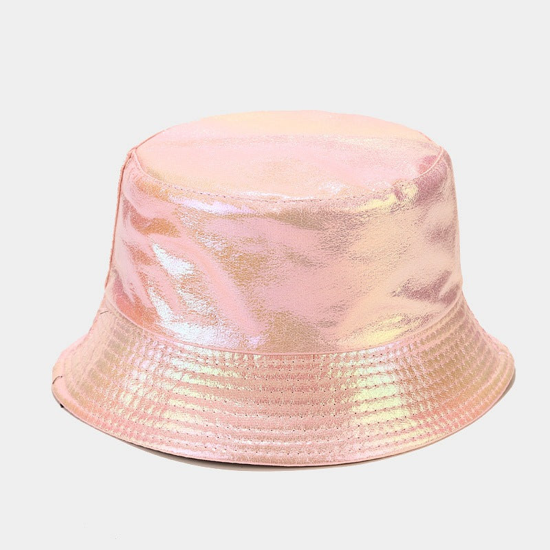 New Lacquer Leather Fisherman Hat Female Creativity