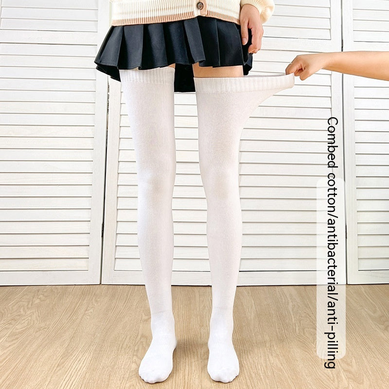 Lengthened Overknee Plus-sized Silicone Non-slip High-top Cotton Socks