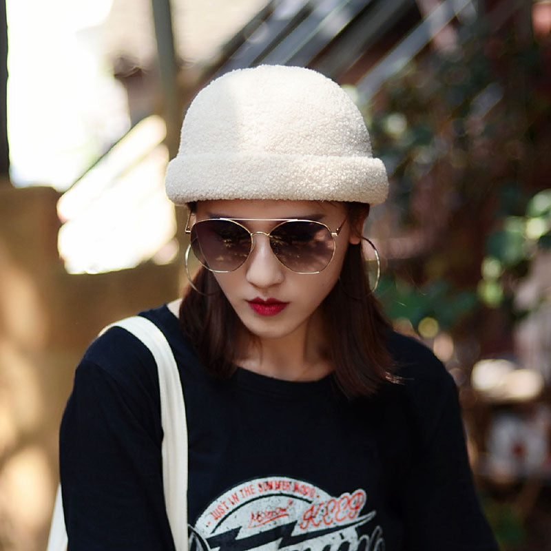 Japanese Retro Hat Men's  Lamb Wool Korean Version Tide Beret