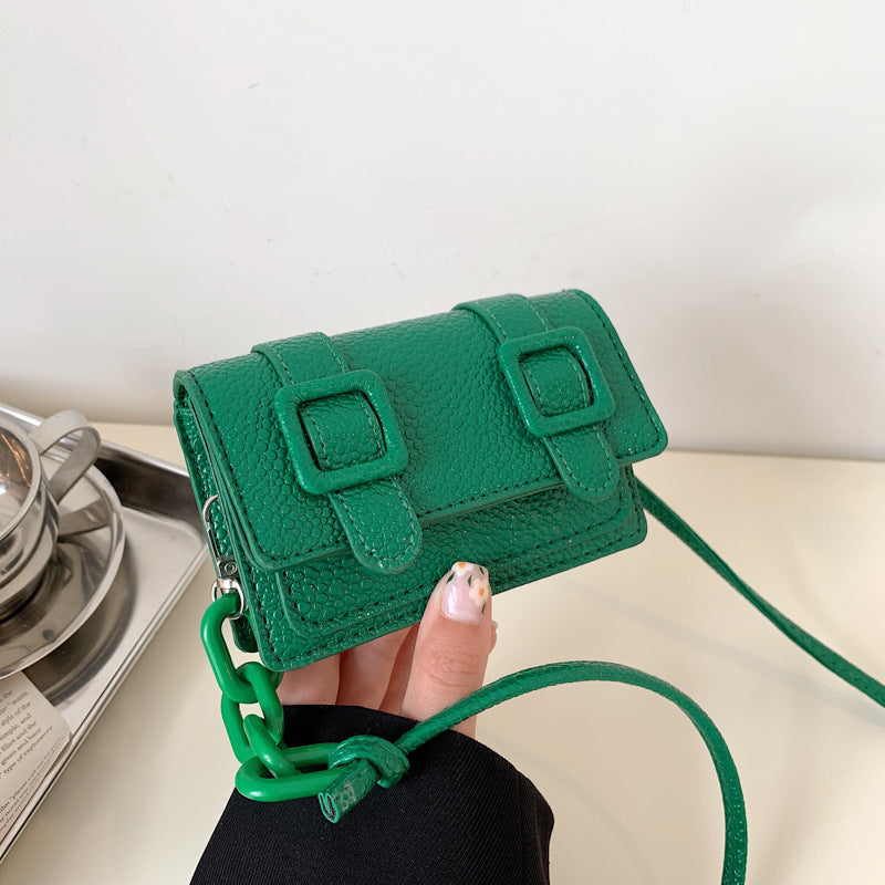Fashion Color Contrast Blooming Shoulder Crossbody Small Square Bag
