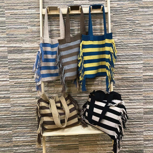 Women's Knitting Bag Collision Color Single Interval