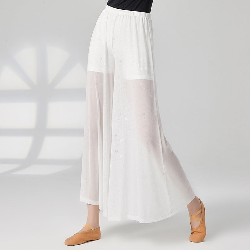 Loose High-waisted Wide-leg Pants For Classical Dance