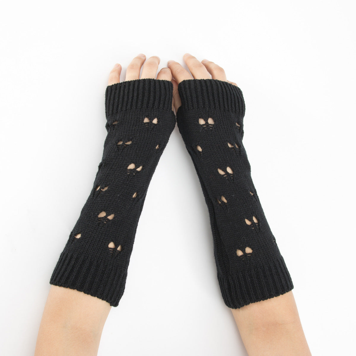 Ladies Jacquard Love Knitted Wool Warm Arm Cover