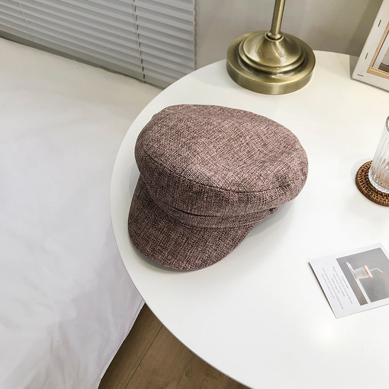 Women's Fashion Thin Linen Navy Hat
