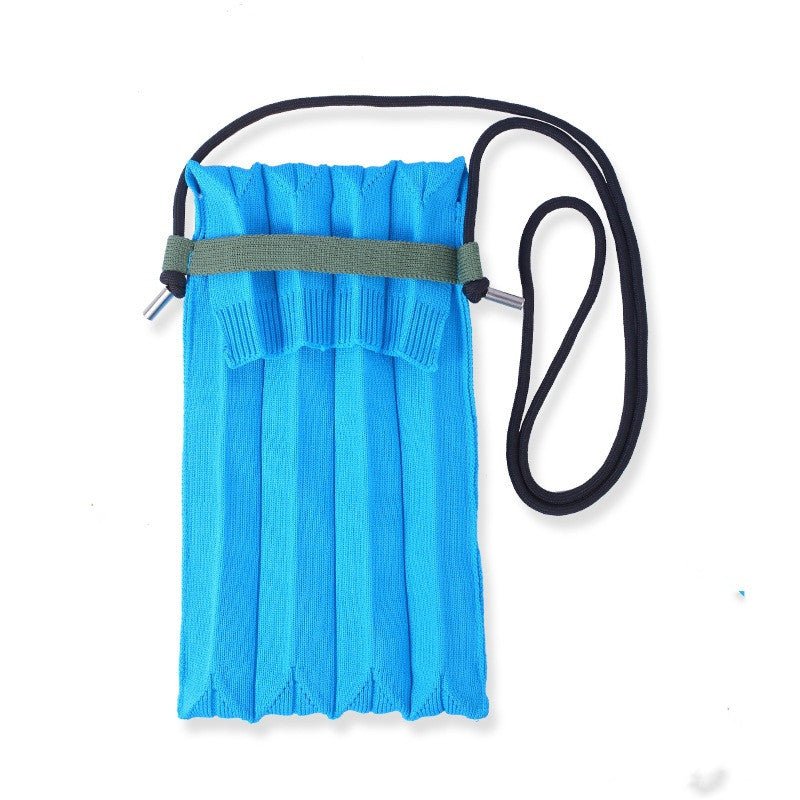 Multicolor Pleated Organ Woven Crossbody Mini Casual Shoulder Bag
