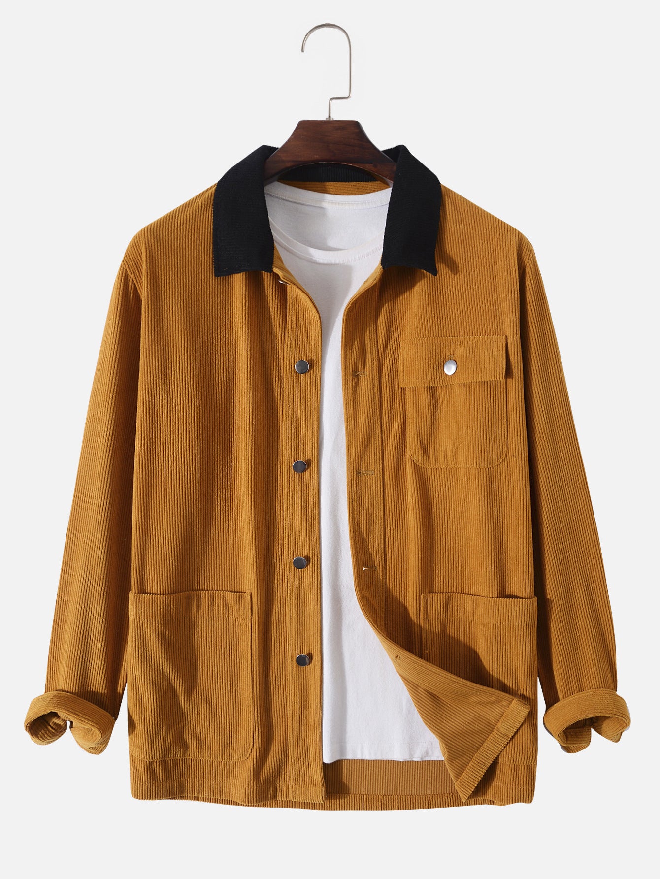 Long Sleeve Men's Jacket European And American Top Solid Color