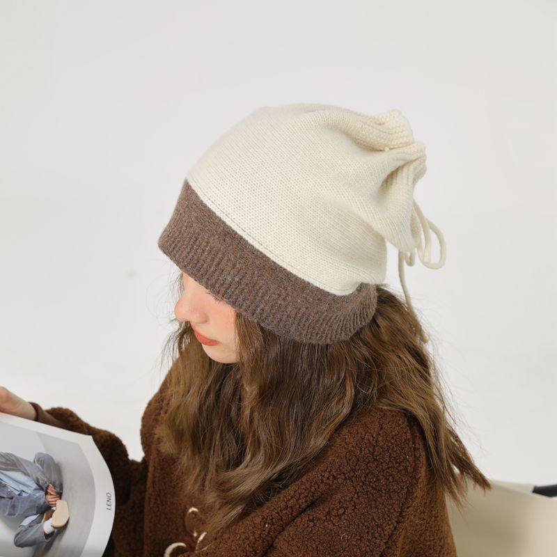 Collar Dual-use Wool Knitted Pile Hat