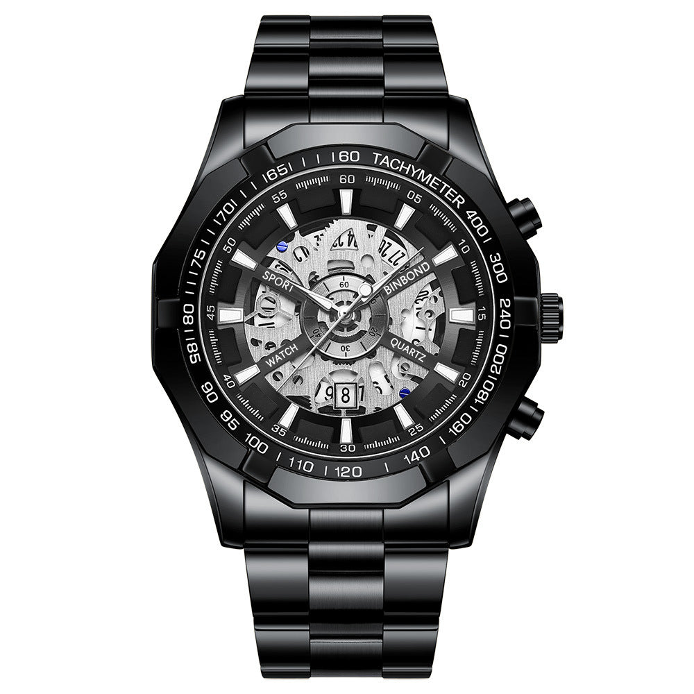 Men's Waterproof Luminous Casual Business Skeleton Shrimp Watch