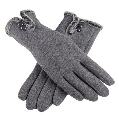 Women's Outdoor Cycling Touch Screen Gloves Without Inverted Fleece