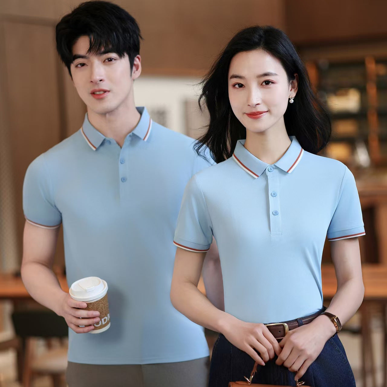 Summer Ice Silk Lapel Short Sleeve Polo Shirt