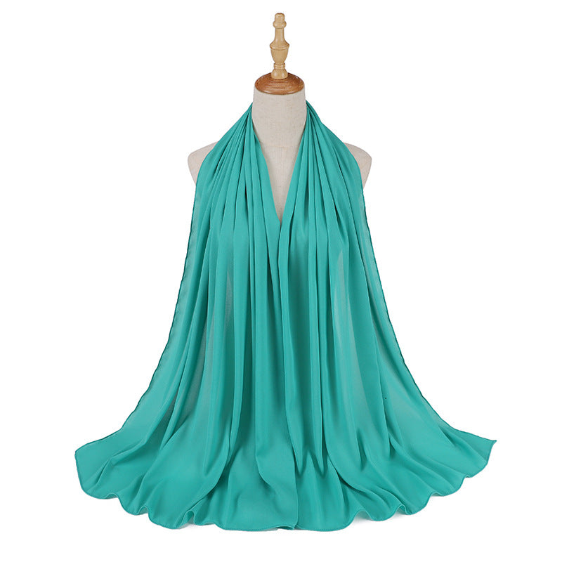 Malaysia Shiny Toe Cap Solid Color Scarf