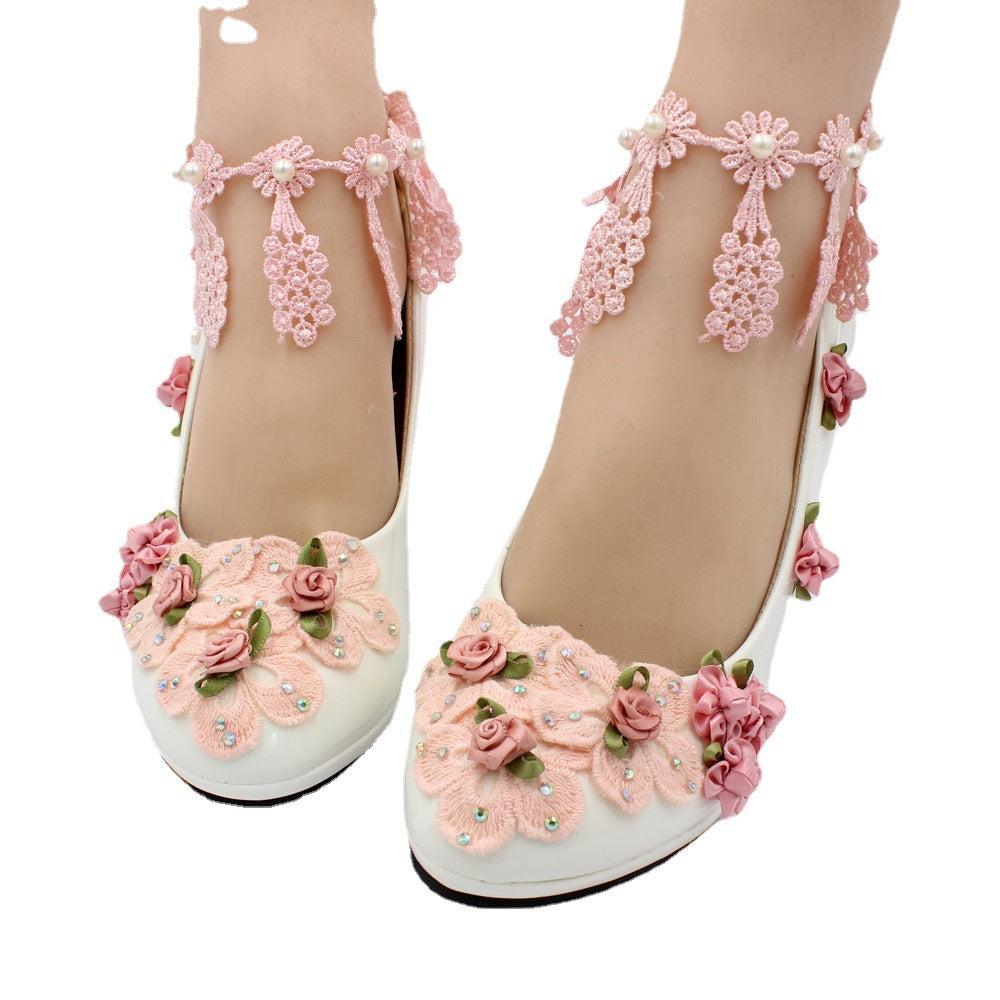 High Heeled Women's Shoes Autumn Round Toe
