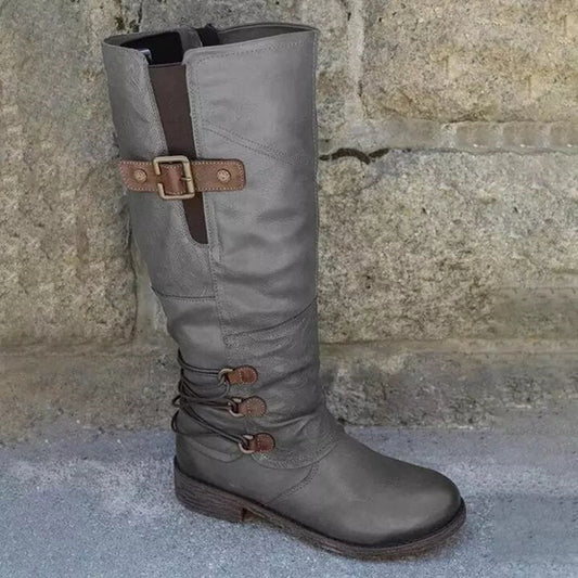 Flat-bottomed Plus Size Women's Woolen Martin Boots