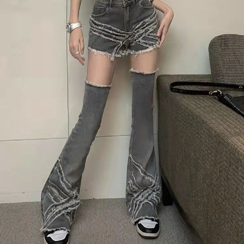 Women's Fashionable Leg Cover Jeans