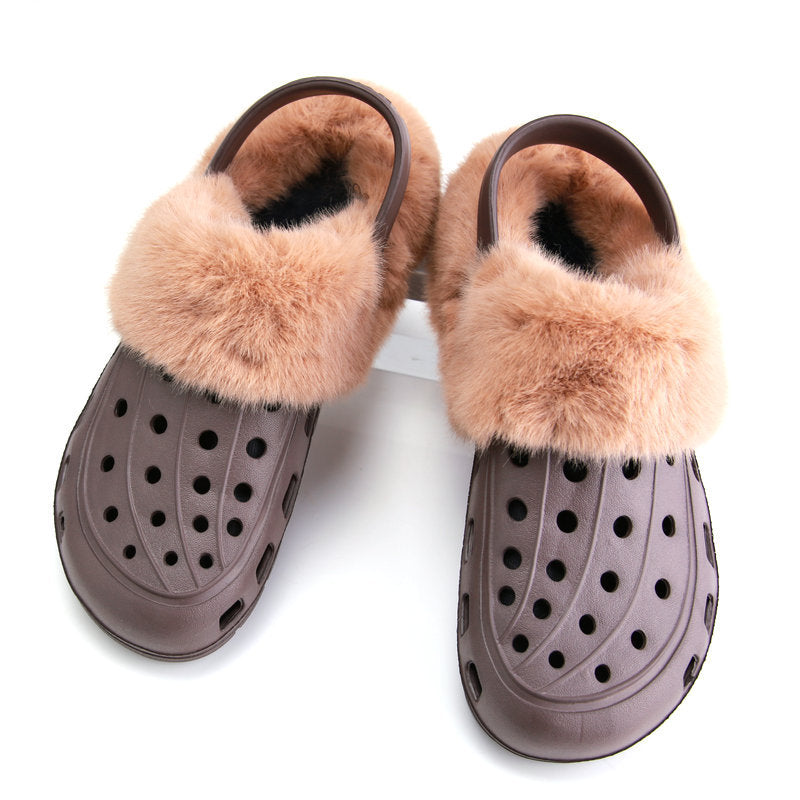 Men's Hollow Comfortable Breathable Leisure Garden Ladies Hollow Cotton Slippers
