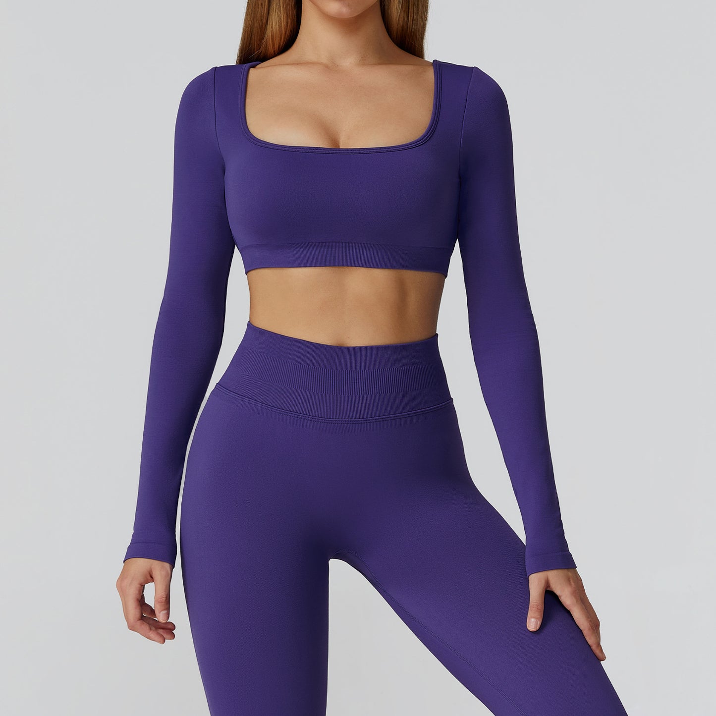 Slim Fit Seamless Yoga Clothes Hollow-out Beauty Back Yoga Long Sleeve