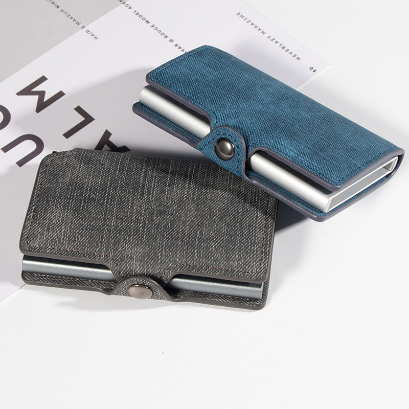 Automatic Pop-Up Aluminum Anti-theft Swipe Storage Card Holder