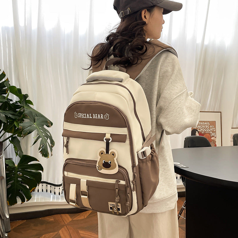 Student Large Capacity Schoolbag Portable Burden Alleviation Backpack