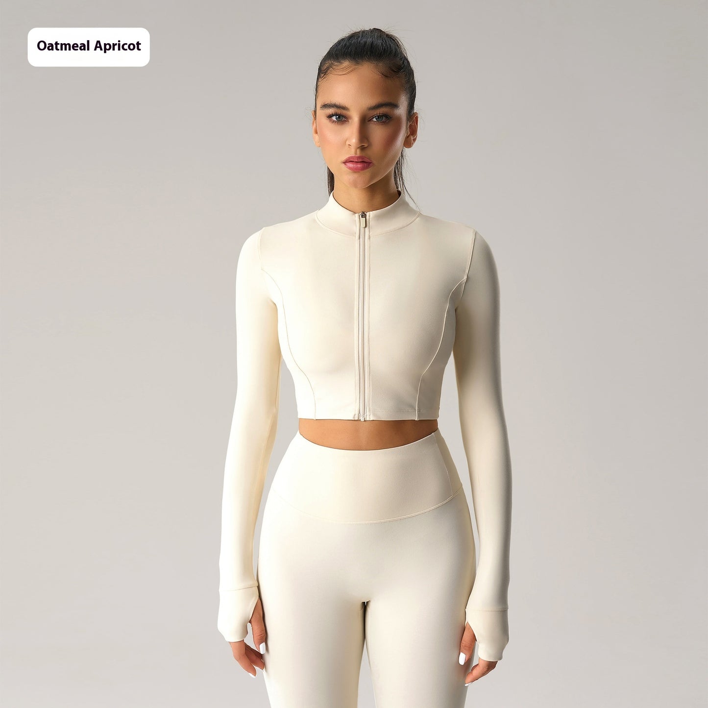 European And American Skinny Short Zipped Sports Coat Women