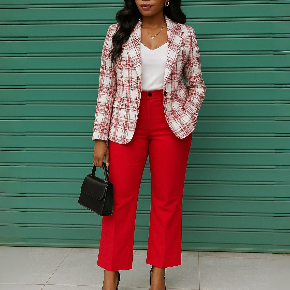 Elegant Plus Size Commuter Two Piece Set