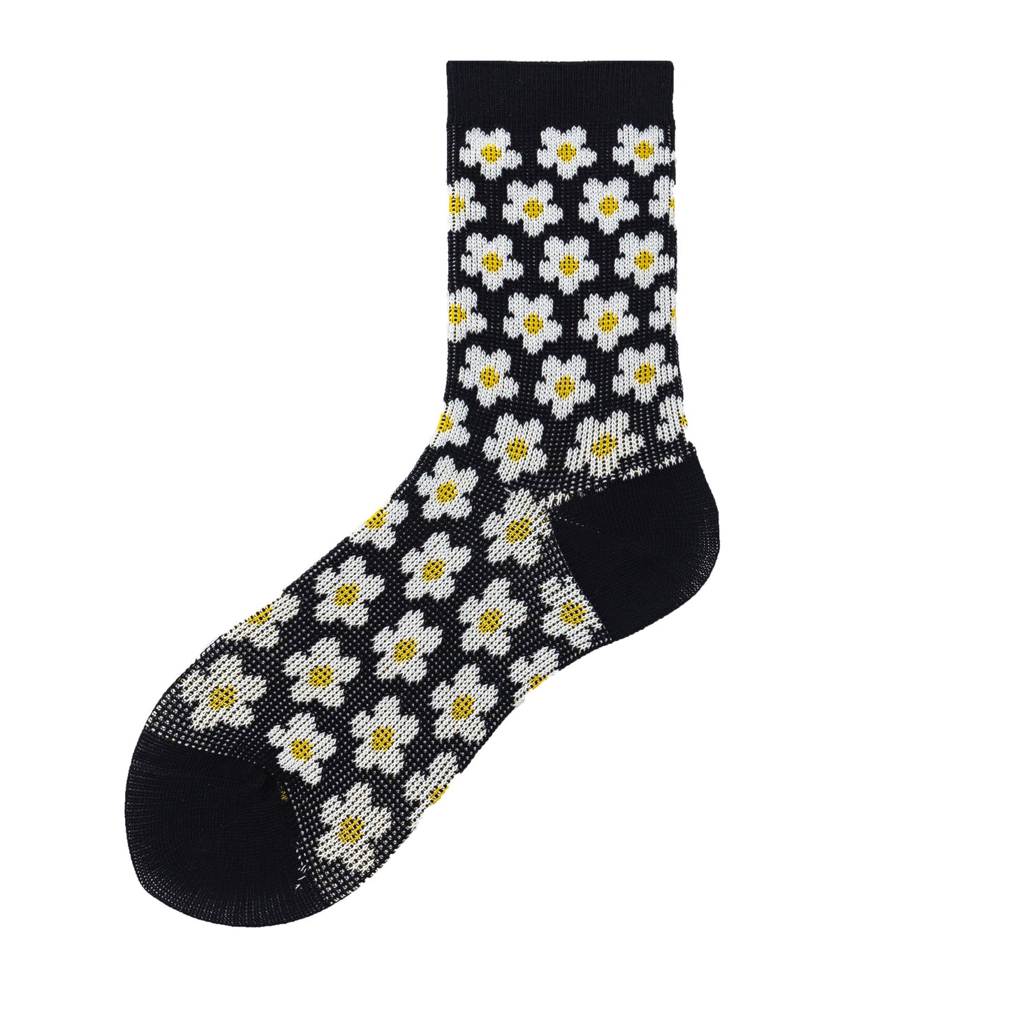 Double Needle Hyuna Style Flower Socks