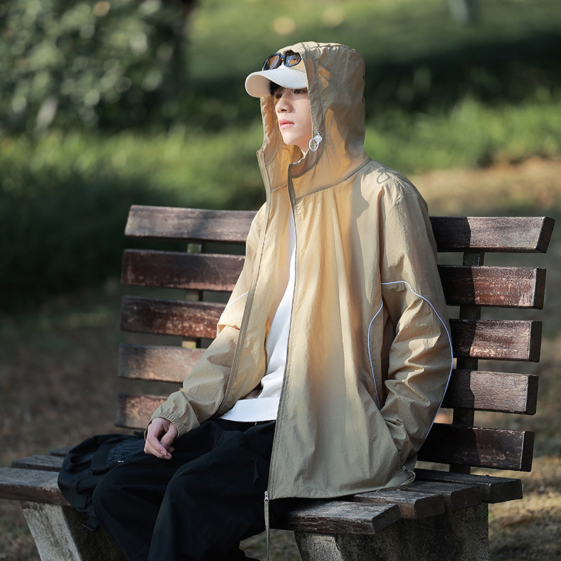 Summer Lightweight UV-protective Hooded Jacket Loose-fitting Outerwear