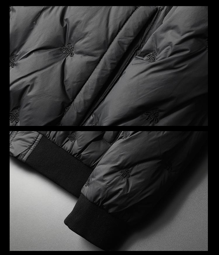 Men's Trend Thickened Baseball Collar Little Bee Coat