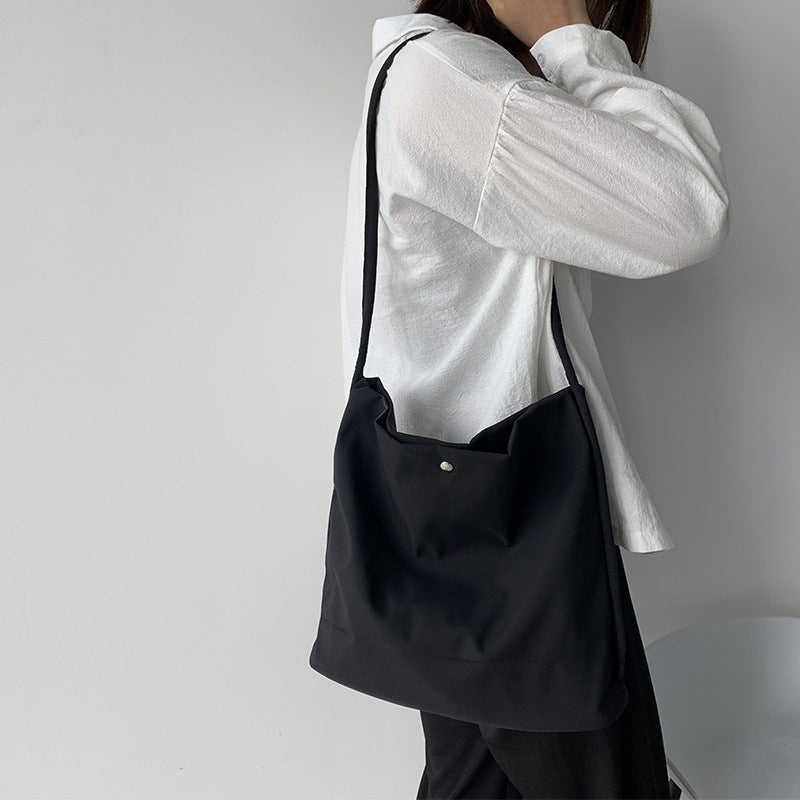 Simple Solid Color Nylon Canvas Bag