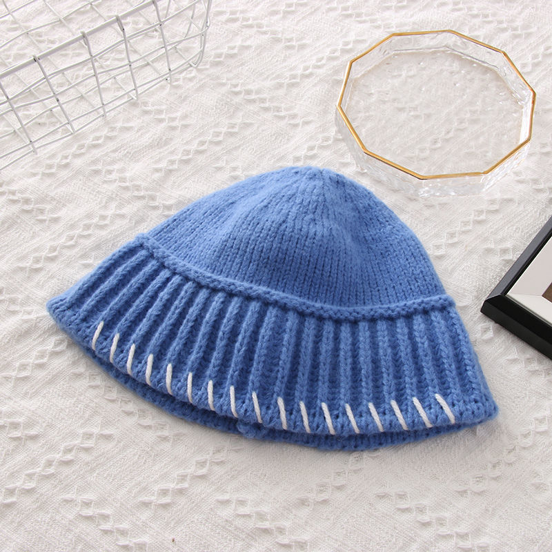 Women's Versatile Bulb Warm Seam Knitted Pot Hat