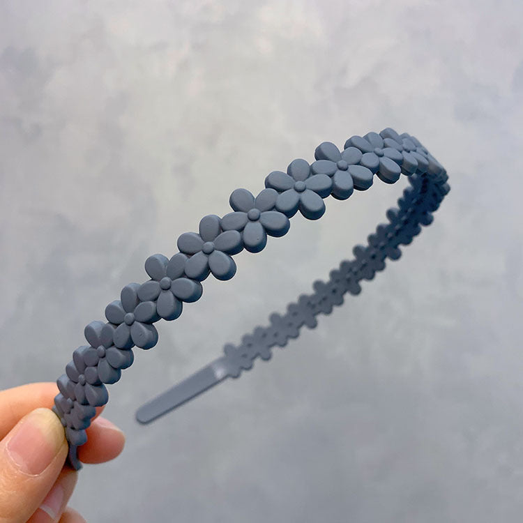 Rubber Paint Frosted Headband Candy Color Head Buckle Fixer Anti-broken Hair Accessories