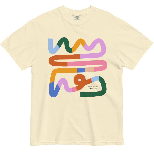 European And American Good Things Need Time T-shirt Digital Printing
