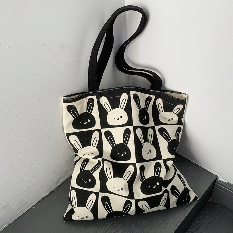 Cute Rabbit New Canvas Bag Women's Shoulder Large Capacity
