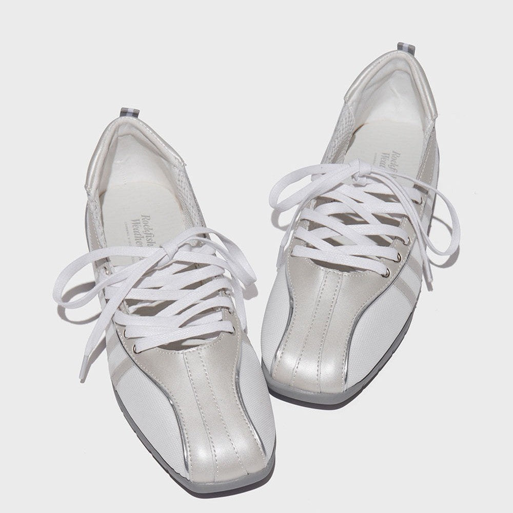 Womens Niche Square-toe Ballet Flats With Crisscross Straps