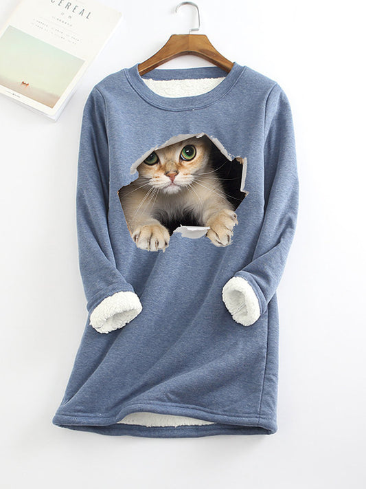 Autumn And Winter New Fleece-lined Thermal Bottoming Shirt Big Sale Printing