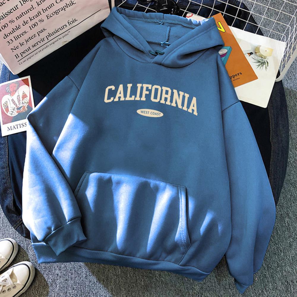 Women's Hooded Street Pocket Round Neck Sweatshirt