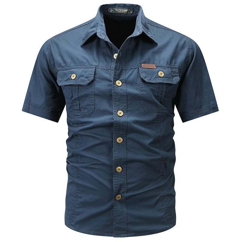 Summer Men's Short-sleeved Shirt Loose