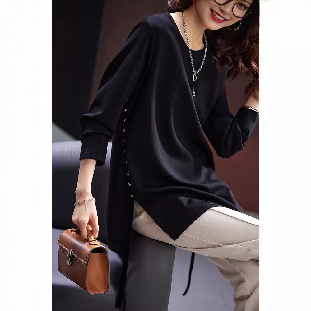 Round Neck Fashion Casual Plus Size T-shirt Women