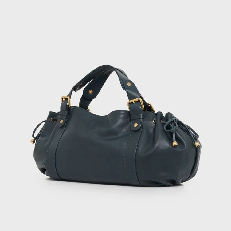 Womens Solid-Color Simple Tote HandbagShoulder Bag
