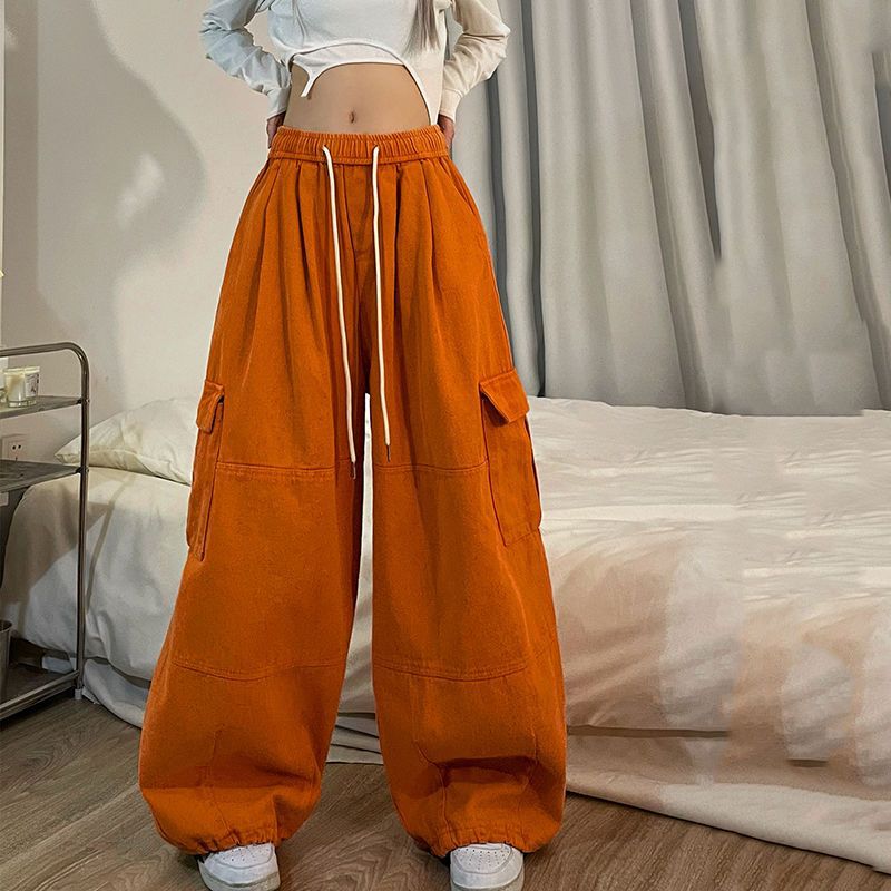 Vintage Cargo Pants Female Autumn Cotton