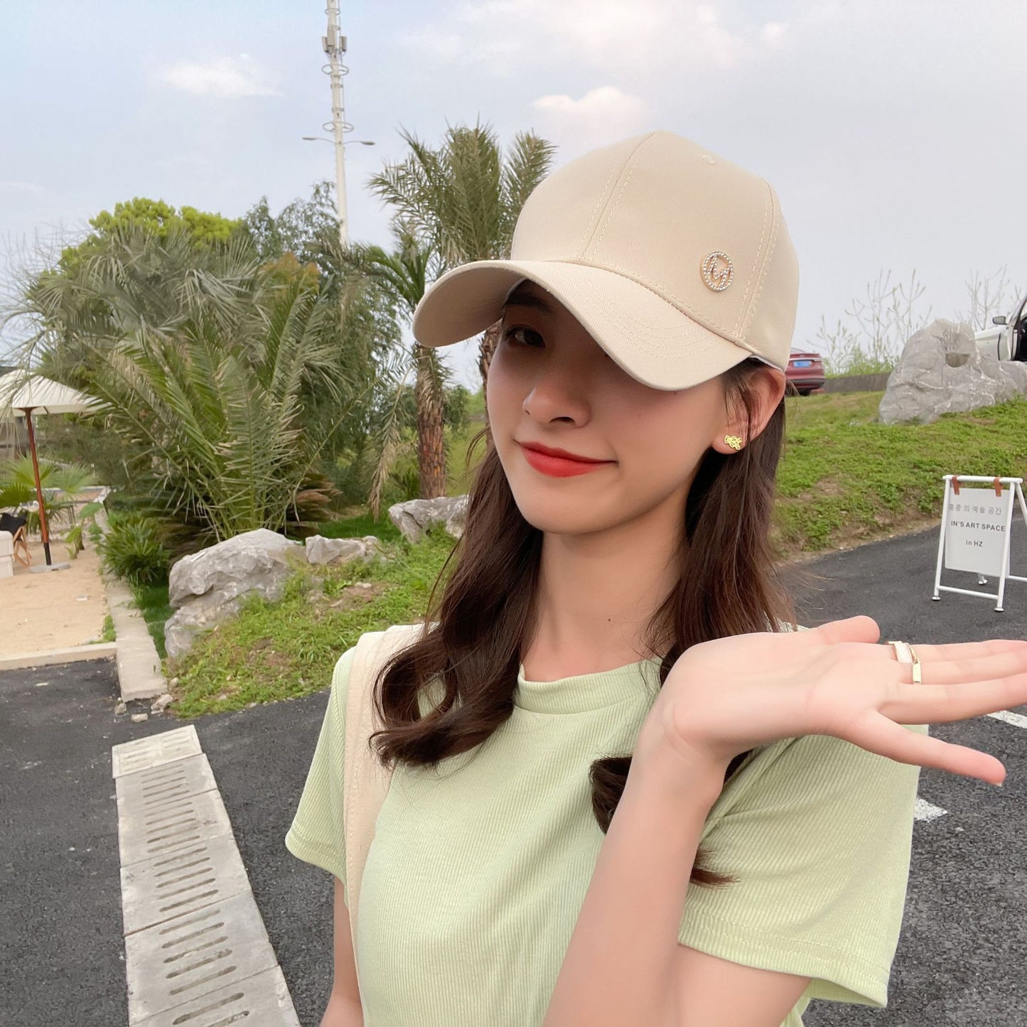 Summer Women's Cute Style Solid Color Sun Protection Hat